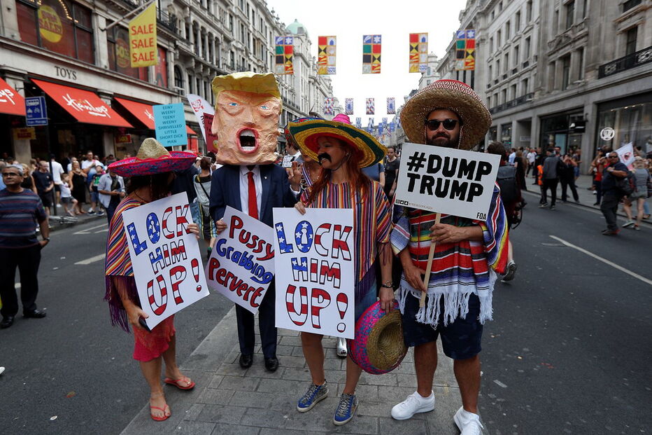 Donald Trump não se mostrou surpreendido pela onda de protestos com que foi recebido