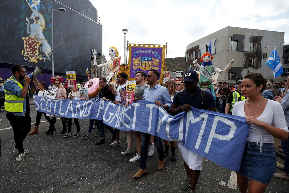 A presença de Trump no Reino Unido não é bem vista pela maioria dos britânicos