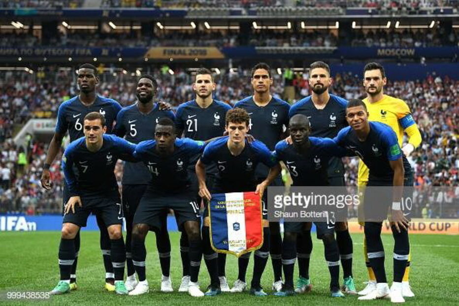 O onze inicial da França na final do Mundial