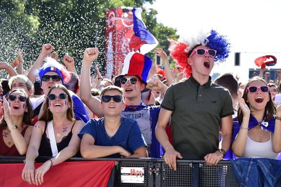 Franceses celebram vitória 