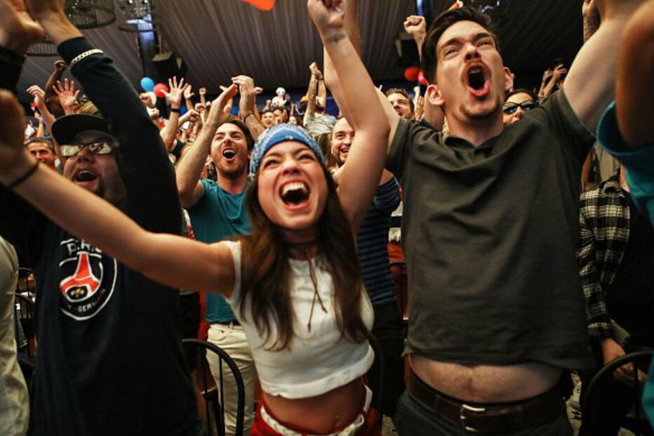 Franceses celebram vitória 