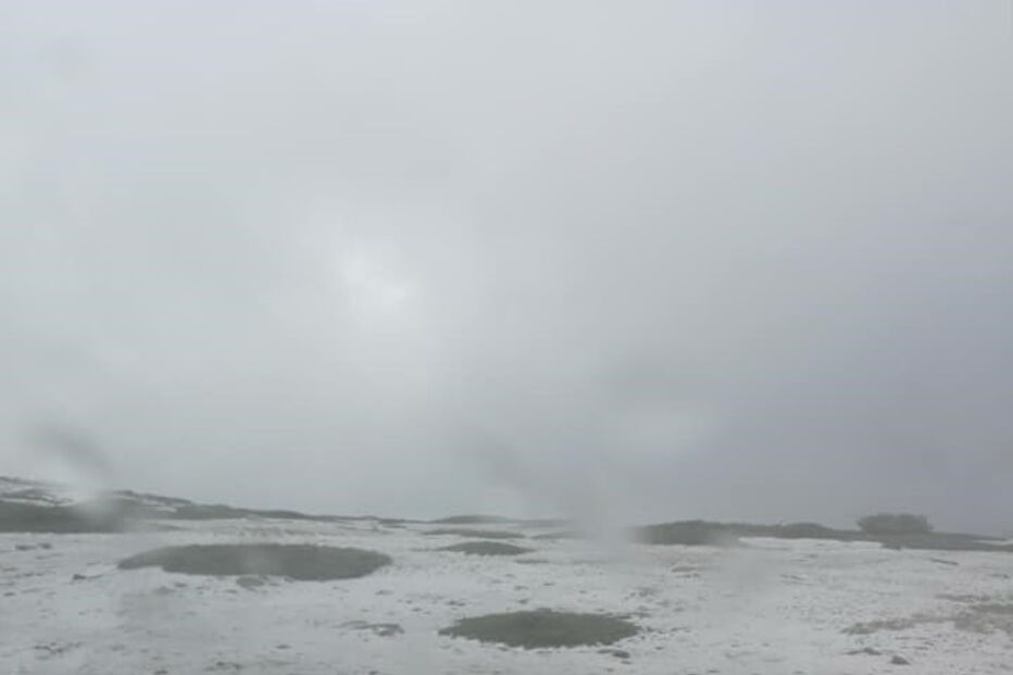 Granizo na Serra da Estrela em Julho