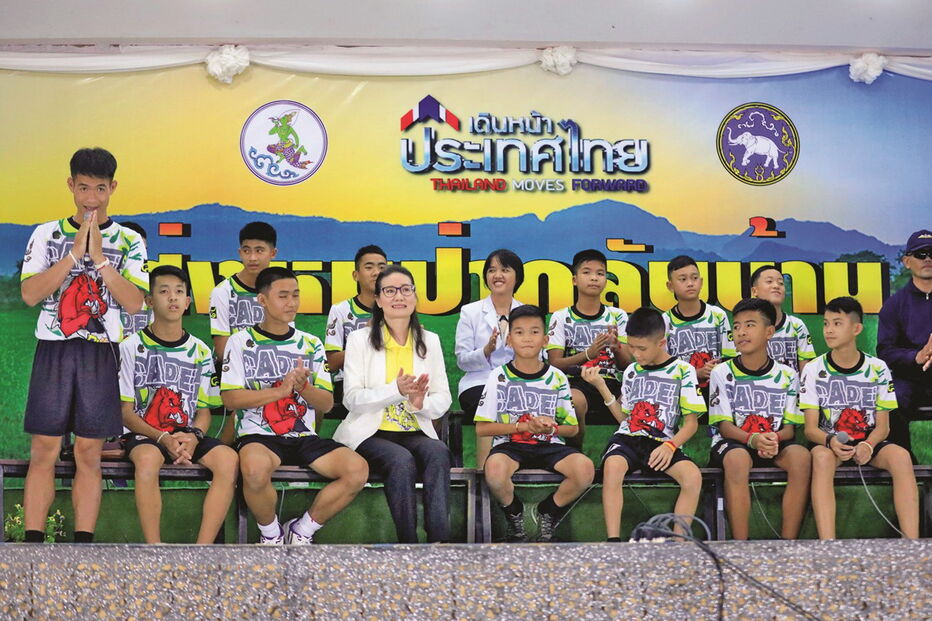 Meninos resgatados de gruta na Tailândia
