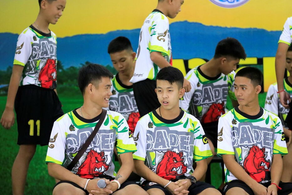 Meninos resgatados de gruta na Tailândia