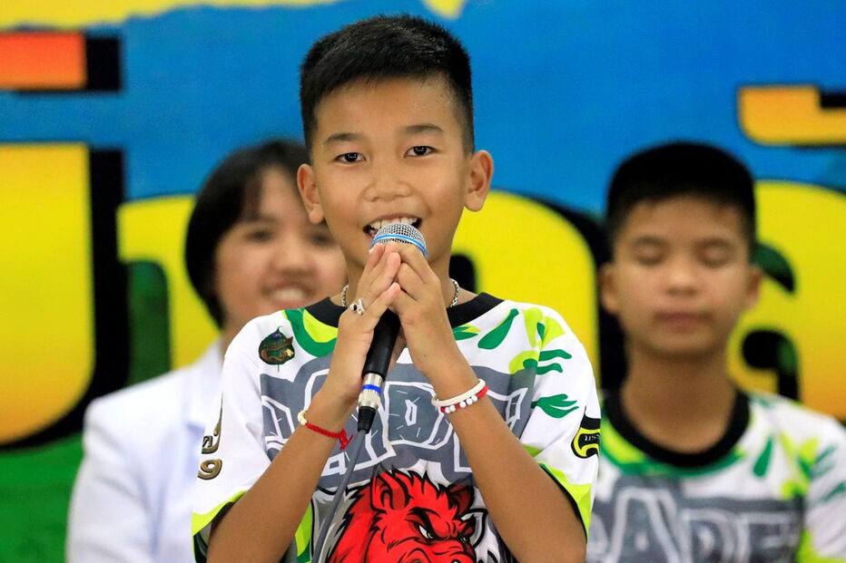 Meninos resgatados de gruta na Tailândia