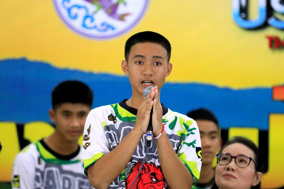 Meninos resgatados de gruta na Tailândia