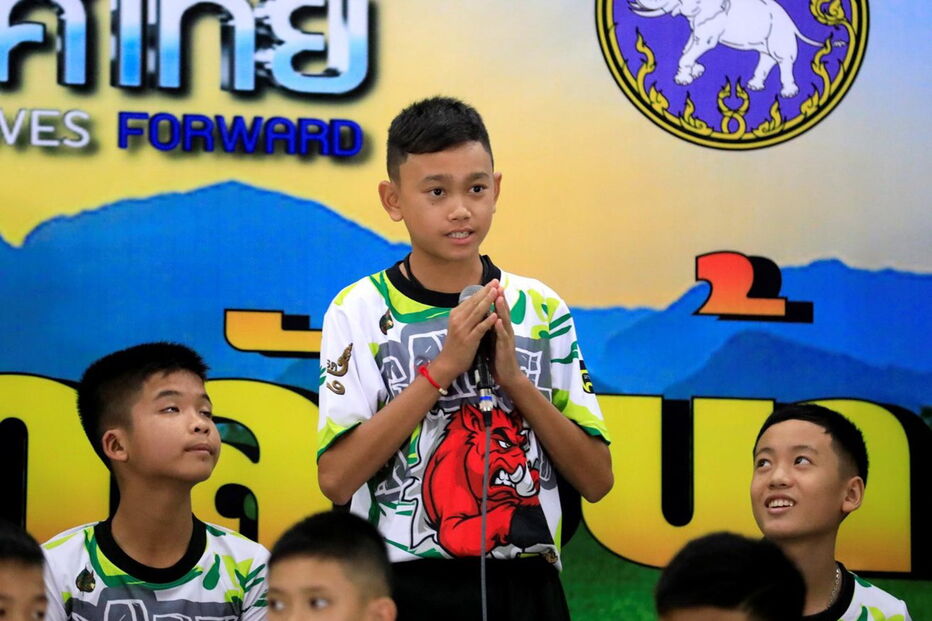 Meninos resgatados de gruta na Tailândia