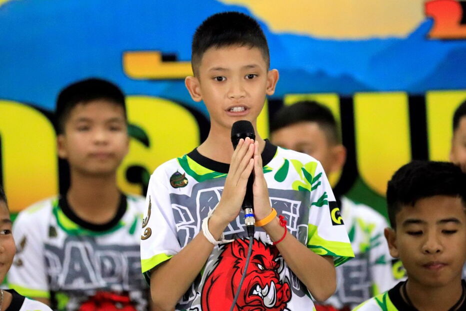 Meninos resgatados de gruta na Tailândia