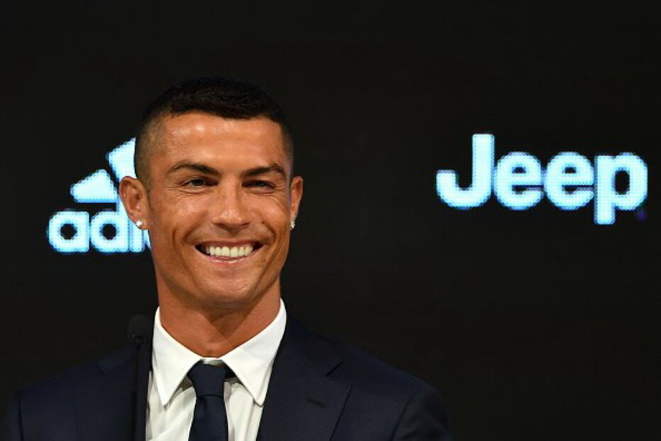 Cristiano Ronaldo na apresentação pela Juventus