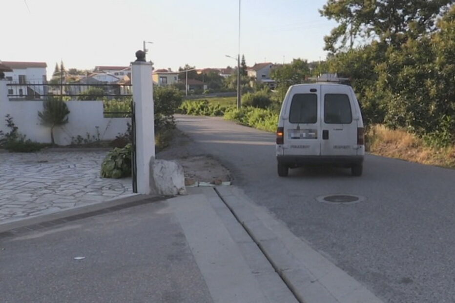 Local onde criança foi atropelada, em Oleiros