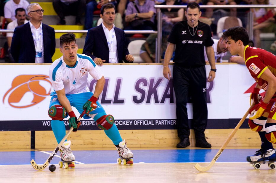Jogo Espanha-Portugal da final do campeonato da Europa de hóquei em patins