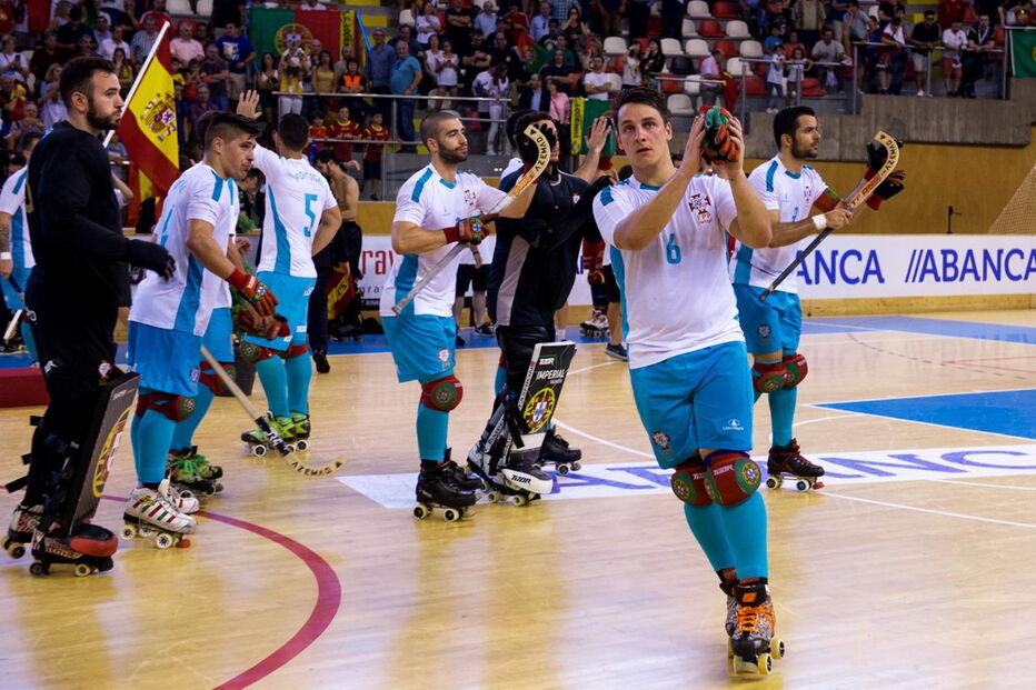 Jogo Espanha-Portugal da final do campeonato da Europa de hóquei em patins