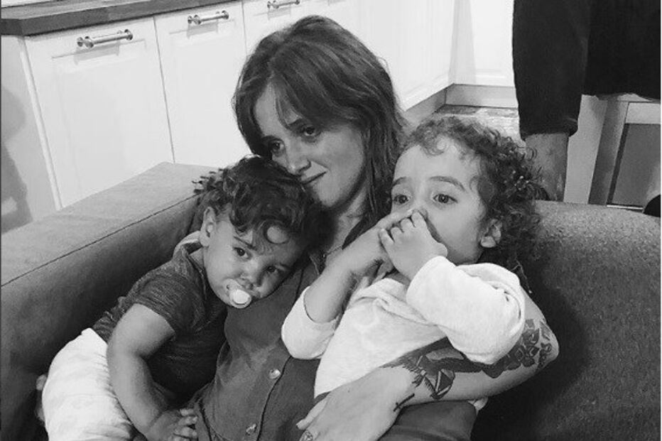 Carolina Deslandes com os filhos Santiago e Benjamin