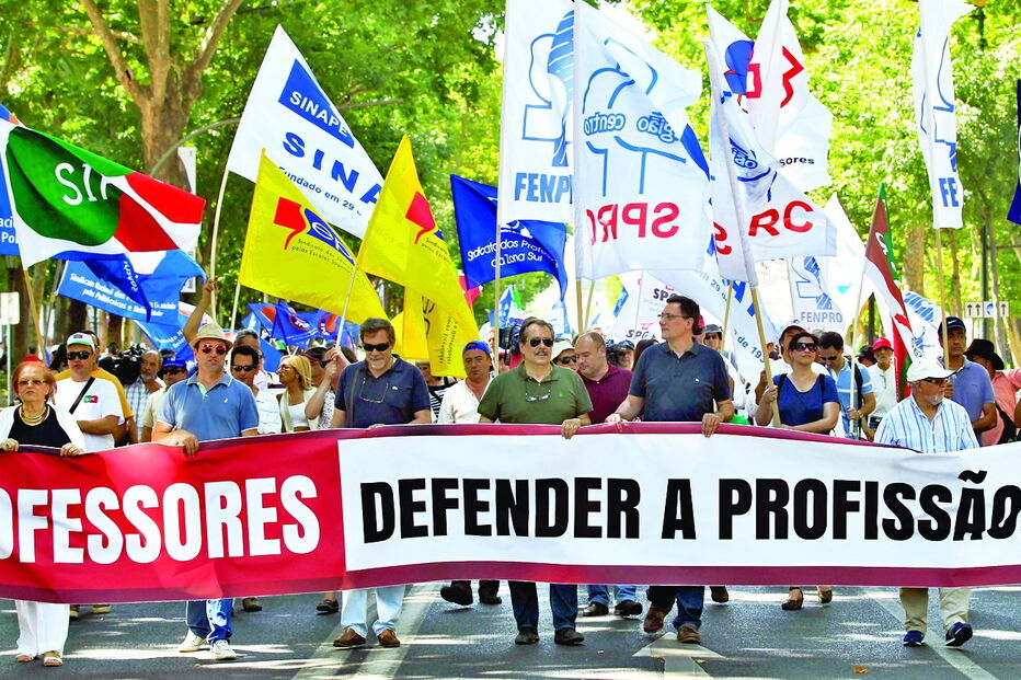 Professores em greve
