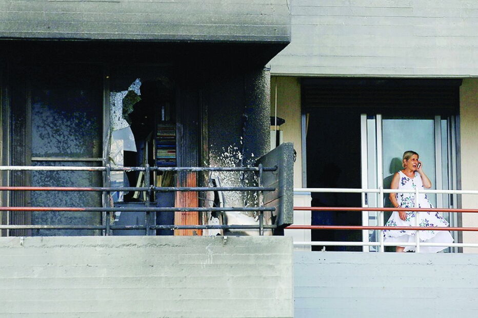 Devastação causada pelo fogo na Grécia