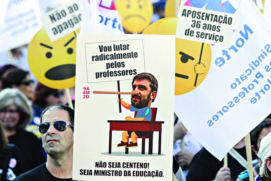 Professores em protesto