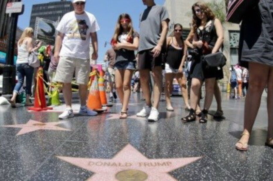 Estrela de Donald Trump foi vandalizada na Walk of Fame em Hollywood