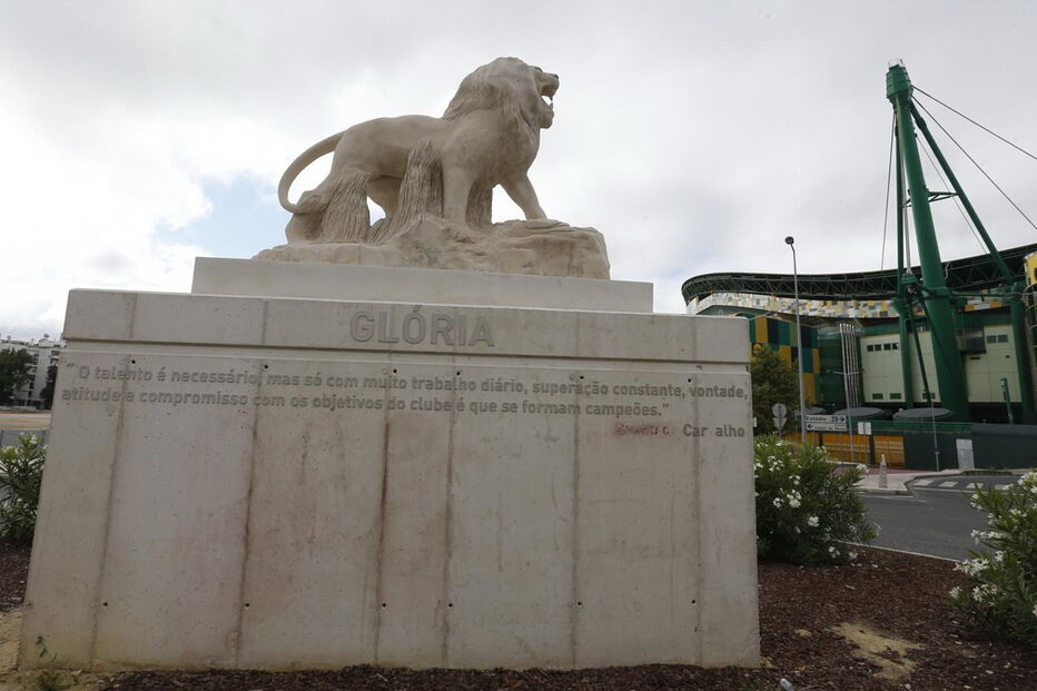 Estátua do leão em Alvalade foi vandalizada