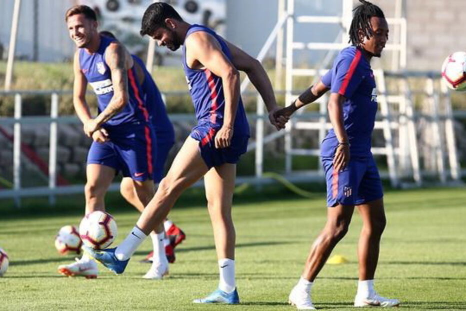 Galson Martins num treino do Atlético de Madrid