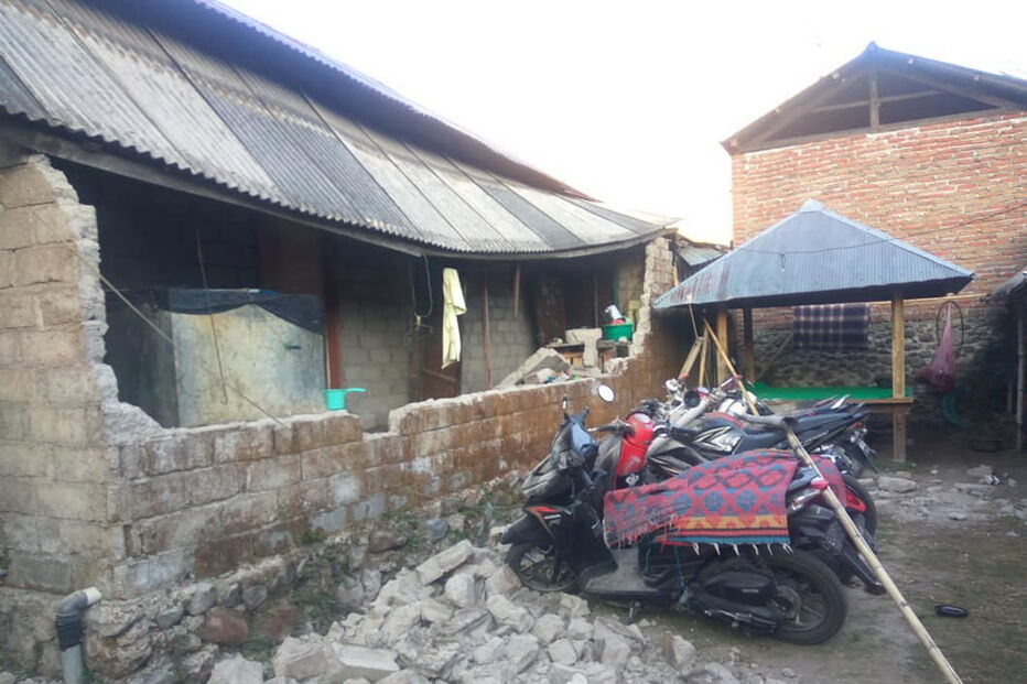 Sismo em Lombok, Indonésia