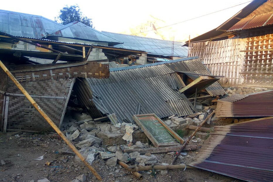 Sismo em Lombok, Indonésia