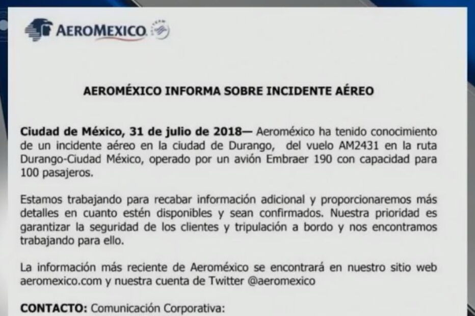 Avião cai no México	