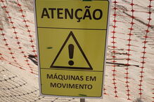 Obras em curso na praia da Fuseta-Mar