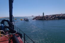 Obras em curso na praia da Fuseta-Mar