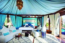 O luxuoso hotel  Kasbah Tamadot é propriedade de Richard Branson 