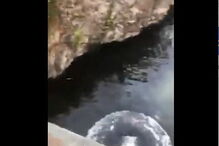 Jordan Holgersin foi empurrada de uma ponte em Moulton Falls, no rio Lewis
