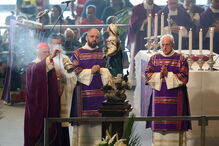 Cerimónia de homenagem às vítimas da tragédia em Génova