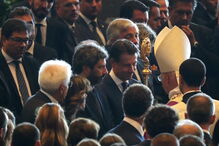 Cerimónia de homenagem às vítimas da tragédia em Génova