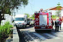 Colisão bloqueou estrada nacional