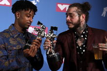 Post Malone ganhou o prémio na categoria de 'melhor música' no MTV Vídeo Music Awards