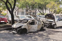 Carro em que o fogo começou 