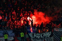 Adeptos do PAOK no estádio da Luz em 2014