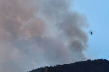 Nuvem de fumo dos incêndios, na Califórnia