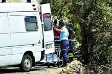 Viatura incendiada na Guarda