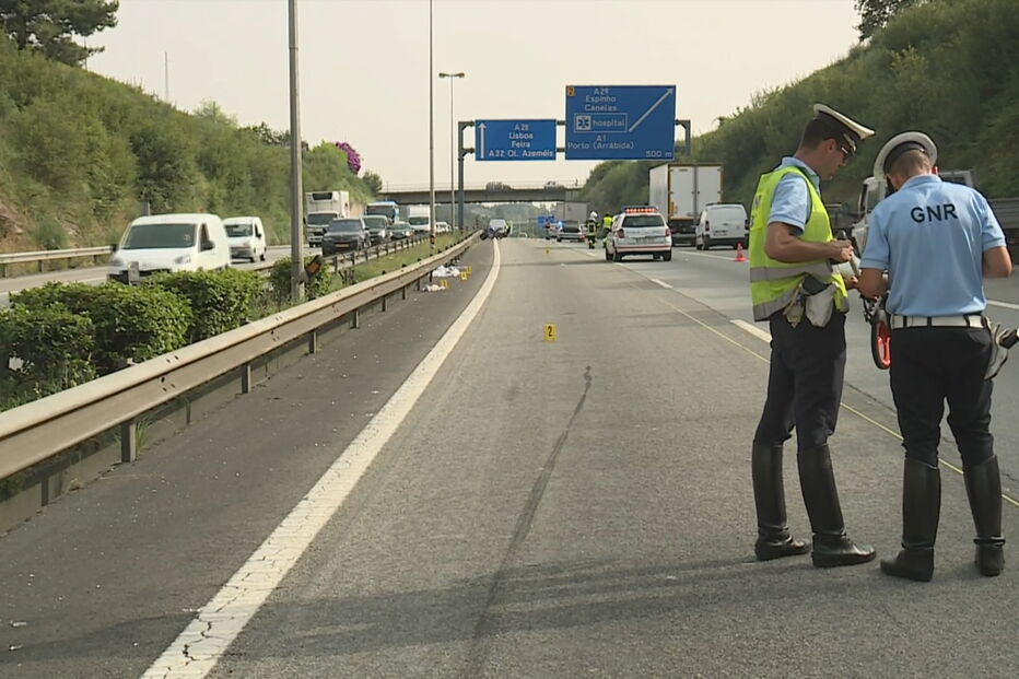 Acidente na A20 em Vila Nova de Gaia