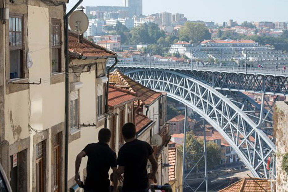 Turistas no Porto