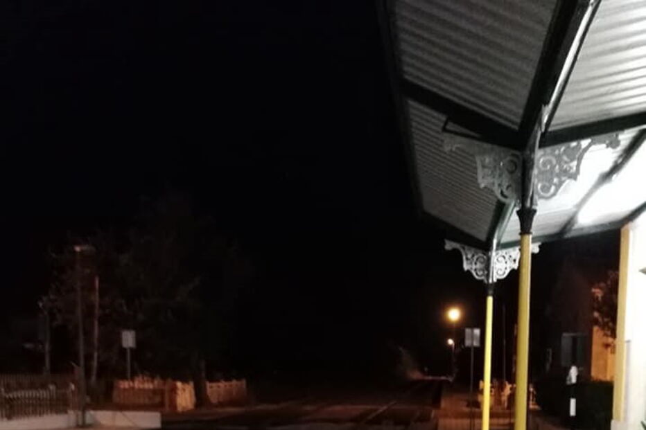 Comboio parado em Beja