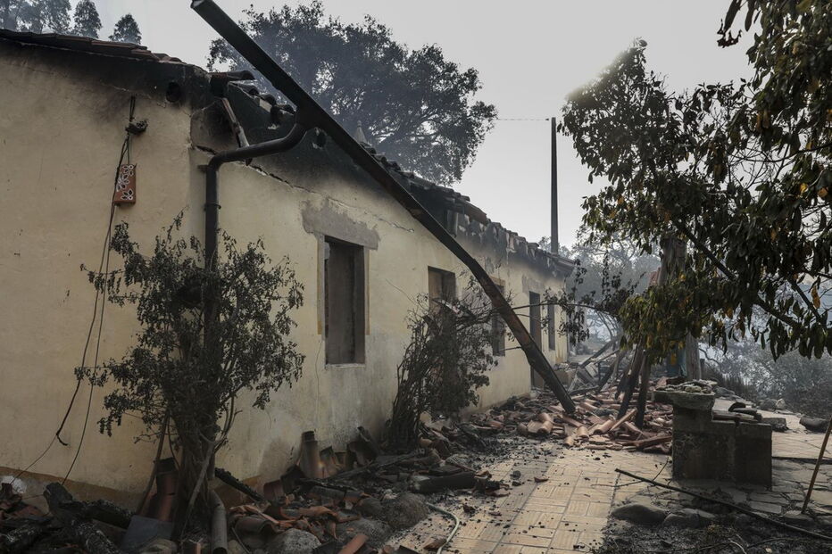 O rasto de destruição deixado pelas chamas em Monchique