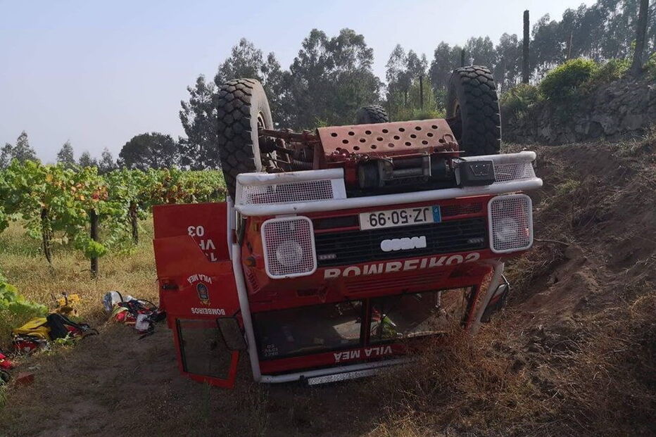 Acidente em Amarante fere bombeiros de Vila Meã