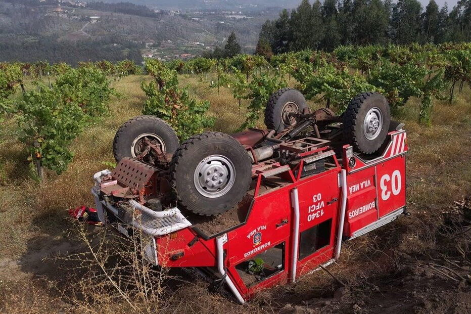 Acidente em Amarante fere bombeiros de Vila Meã