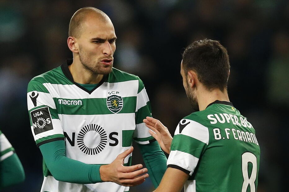 Bas Dost e Bruno Fernandes no Sporting