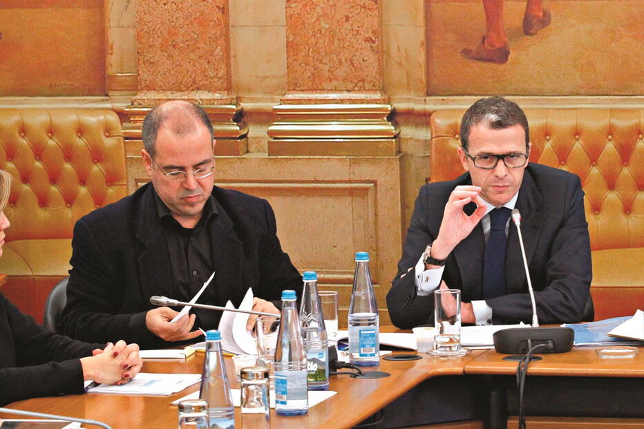 Cristina Vaz Tomé e Nuno Artur Silva, ex-administradores da RTP, com Gonçalo Reis, que se manteve este ano como presidente do grupo público   