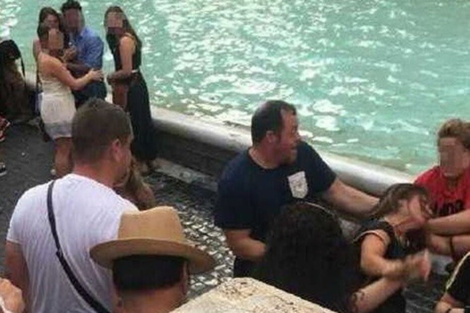 Imagens da agressão junto à fonte romana