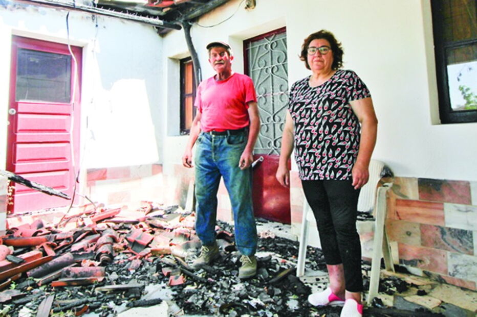 José e Inácia Baiona sofreram prejuízos avultados na Quinta das Hortênsias, nas Caldas de Monchique