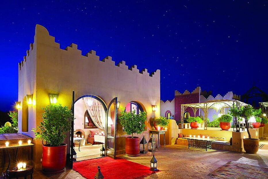 O luxuoso hotel  Kasbah Tamadot é propriedade de Richard Branson 