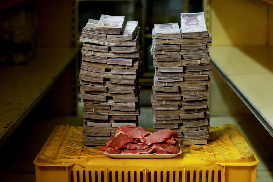 Um quilo de carne custa 9,500,000 bolívares